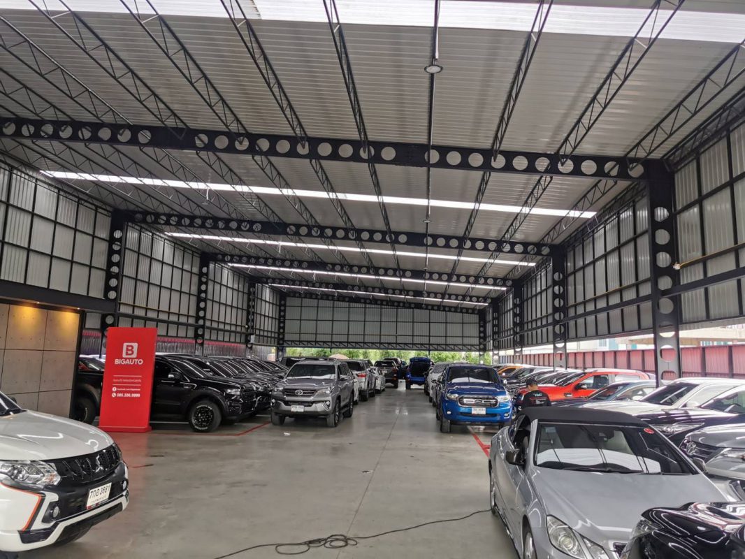 ออกแบบ พร้อมสร้าง โรงจอดรถ bigauto โดย easy warehouse