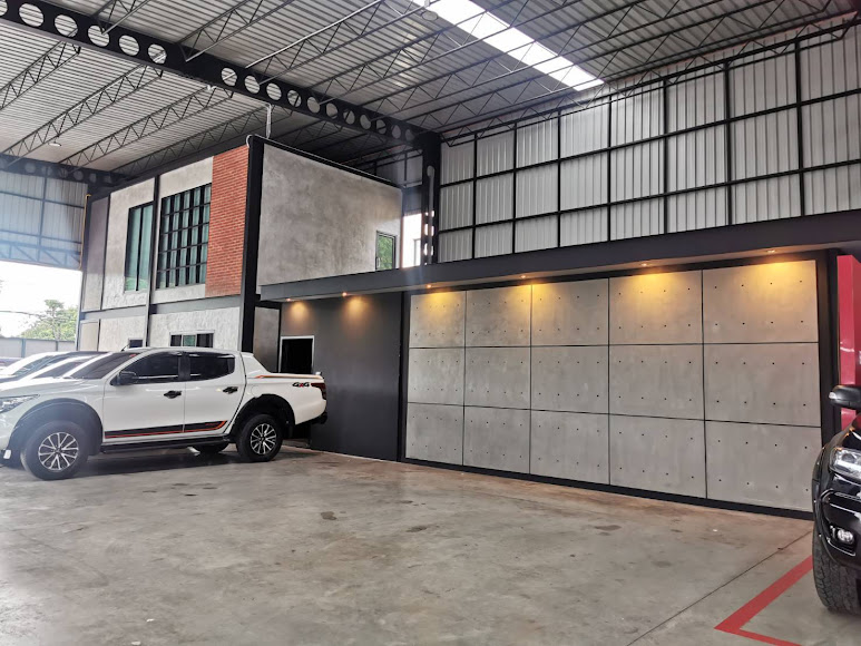ออกแบบ พร้อมสร้าง โรงจอดรถ bigauto โดย easy warehouse