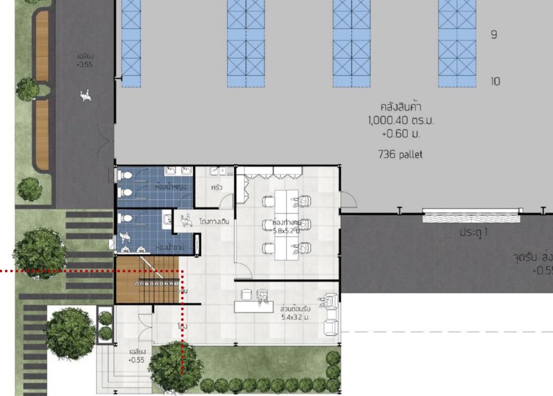 ออกแบบและสร้าง ออฟฟิศใหม่ พูนธนามาร์เก็ตติ้ง จำกัด