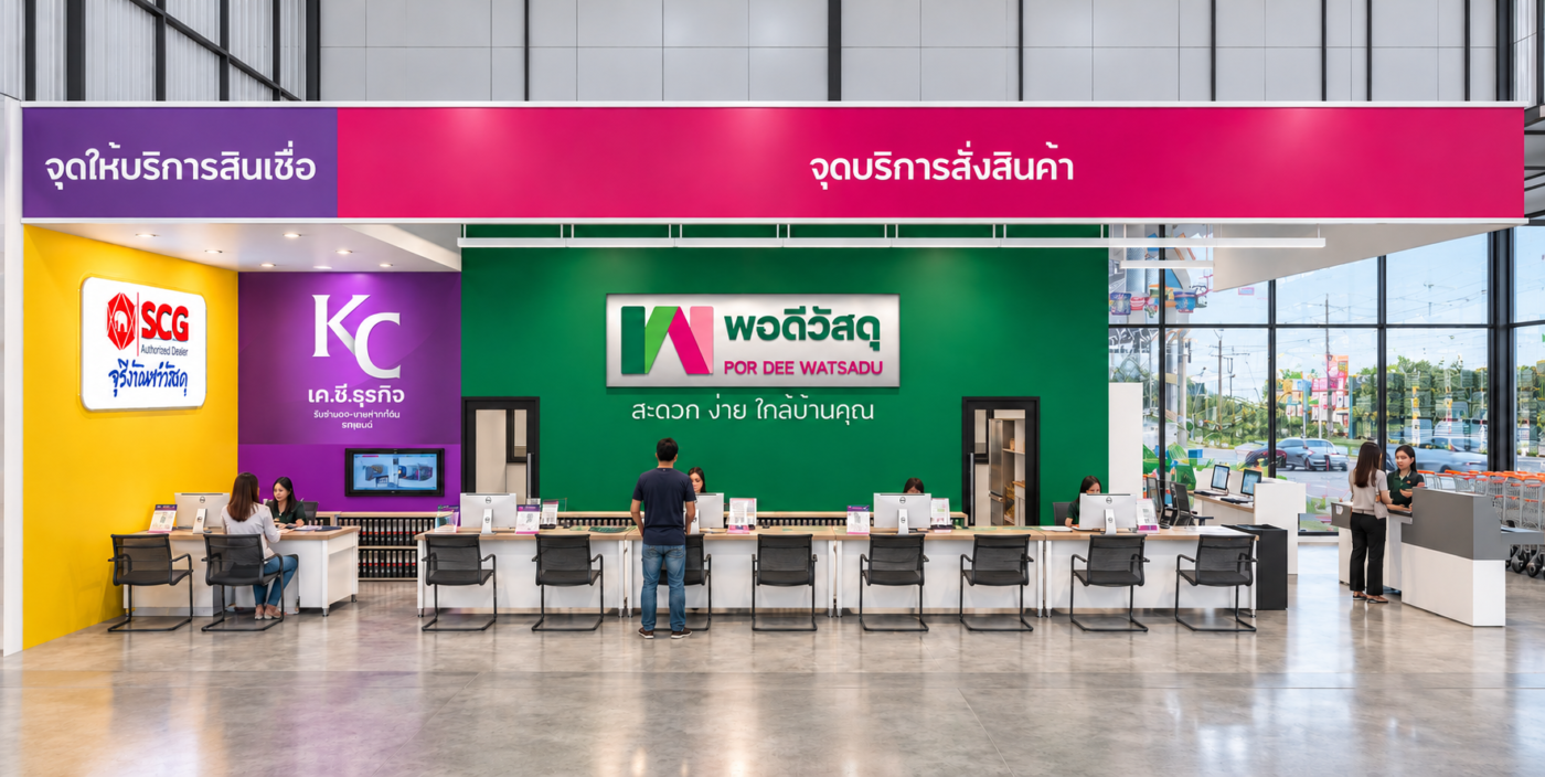 ผลงานออกแบบร้านขายวัสดุก่อสร้าง อำเภอนาแก จังหวัดนครพนม